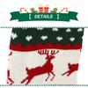Christmas Gift Xmas Ornament Santa Claus Sock Gift Bag Knitted Christmas Stocking with Pompoms