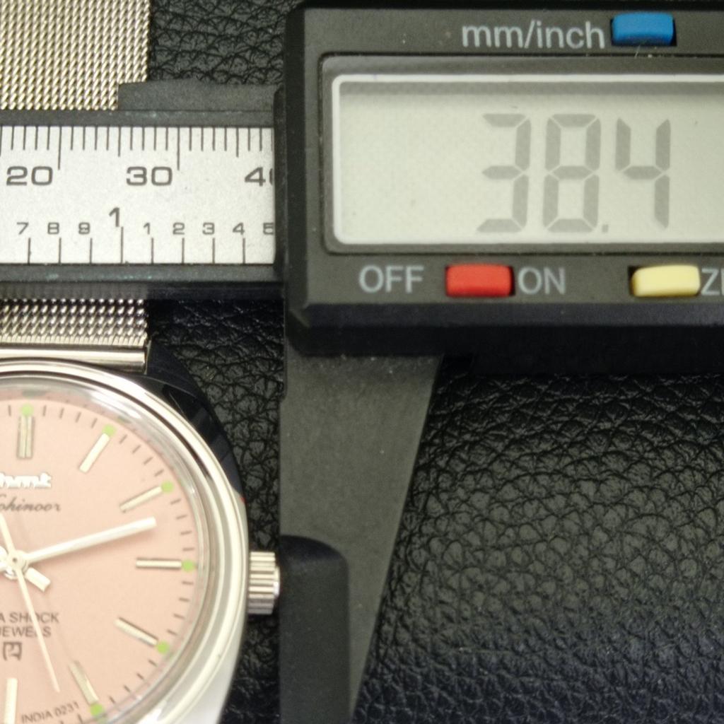 HAND-WINDING VINTAGE HMT KOHINOOR INDIAN MENS PINK COLOR DIAL WATCH A440945-4 HT-a440945