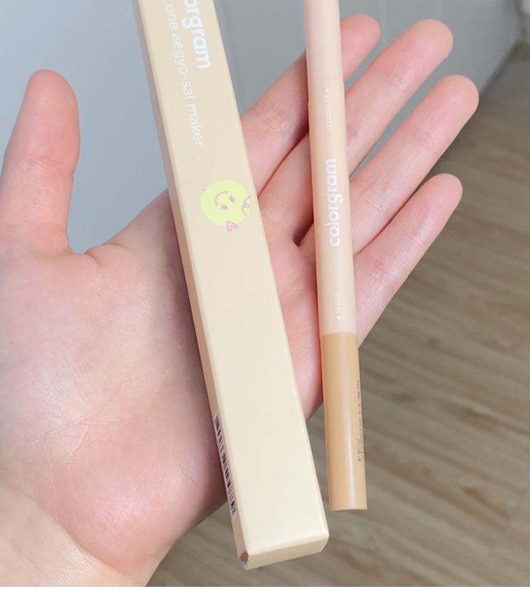 Colorgram Double-Ended Micro-Pearl Eyelid Highlight & Matte Shadow Contour Pen, 02 Light Pink