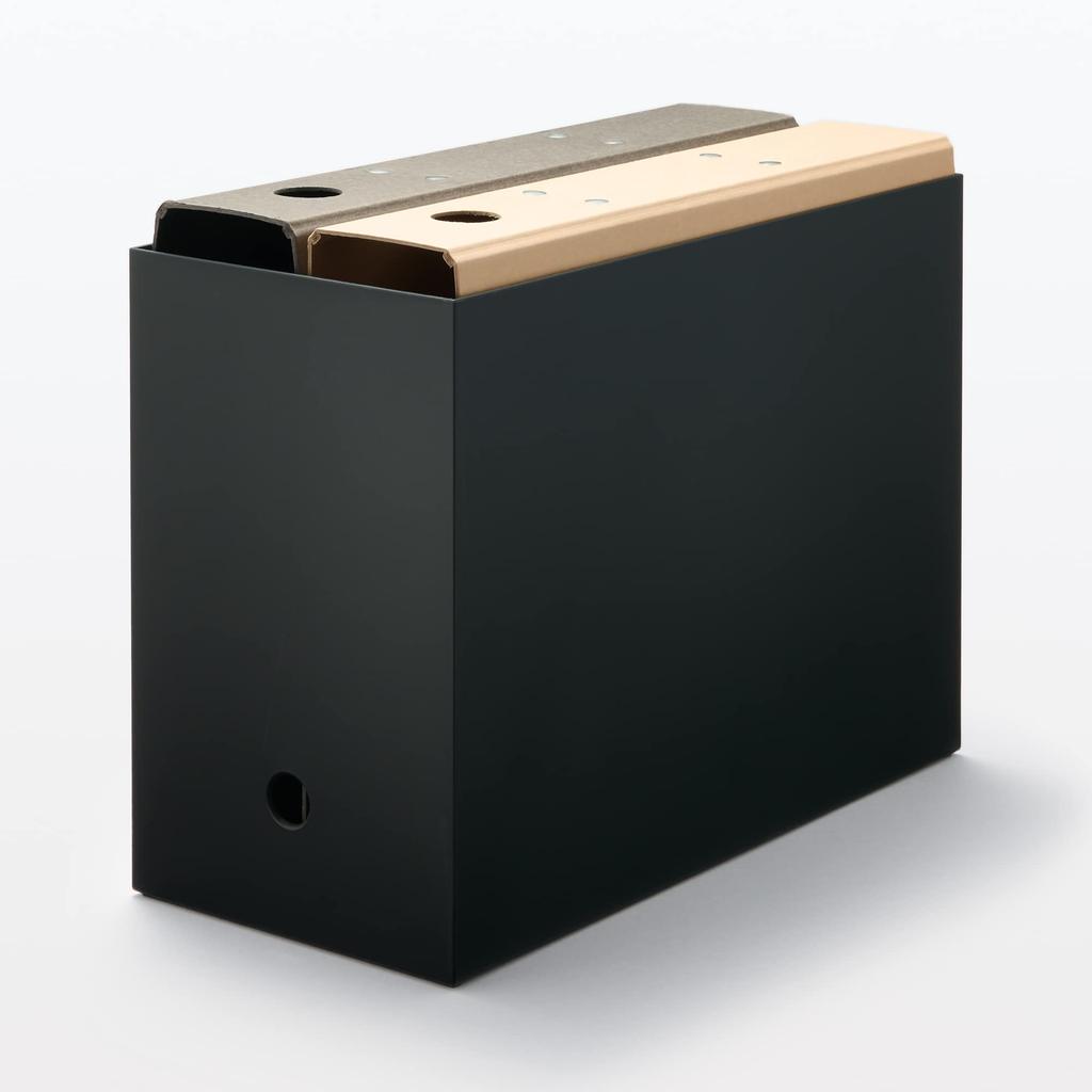 MUJI Polypropylene File Standard A4 Dark 15cm W x 32cm D x 24cm 83364694 Box, Type, Wide, Size, Gray, Approx. H,