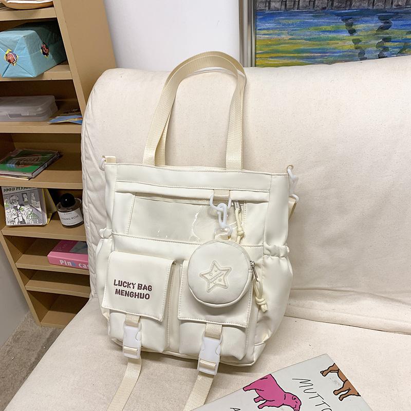 Stor kapasitet Videregående skoleelever Kvinne Koreansk Harajuku Veske Fritid Søt Smerteveske Ungdomsskole Ryggsekk Ryggsekk.