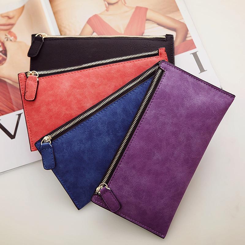 

Wholesale New Korean Style Women s Long Wallet Vintage Clutch Multi-Card Slot Card Holder Export чорний