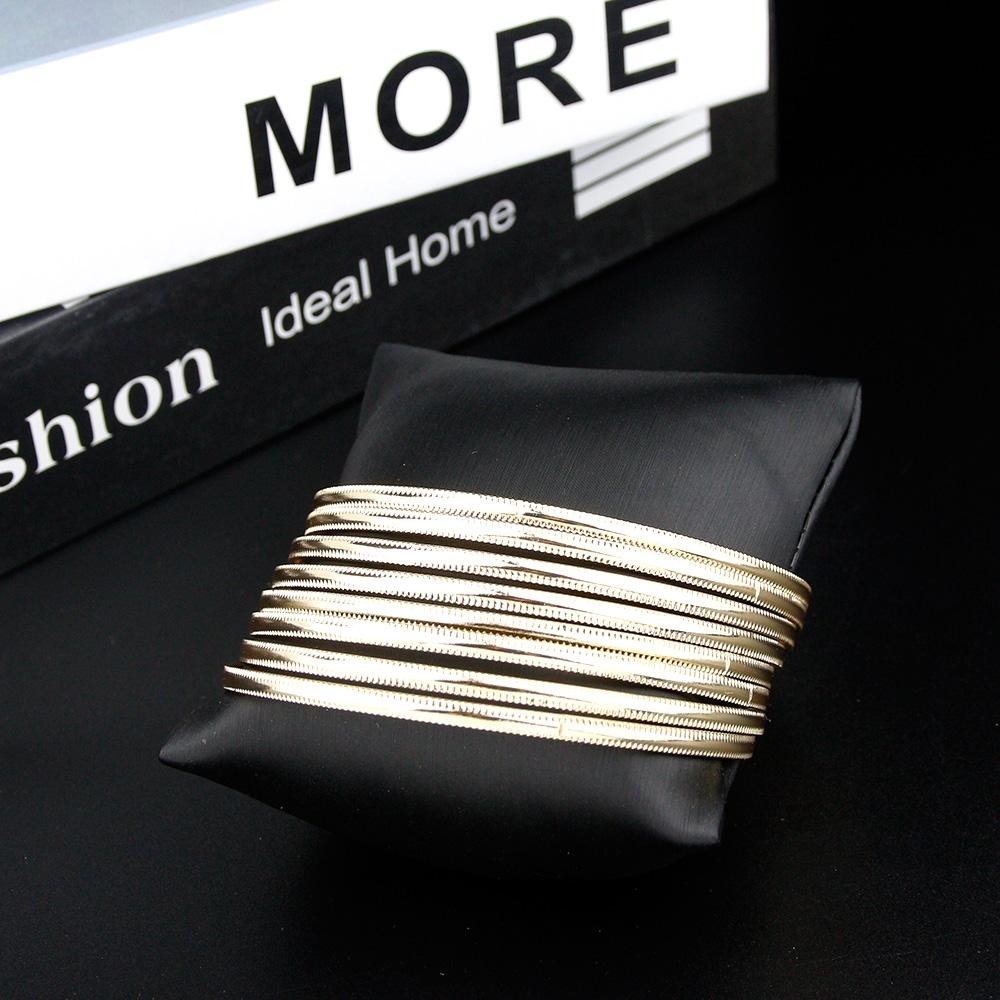 Chic Gold Color Women Bangle Algeria African Indian Wedding Jewelry 8pcs Thin Bangle Sets Bridal Bijoux Brand Design