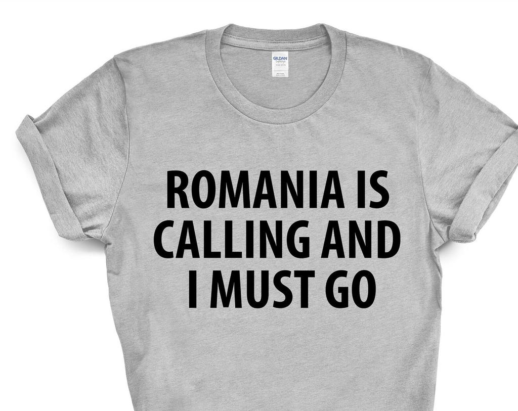 Romania T-shirt, Romania is calling and i must go shirt Mens Womens Gift - 4029