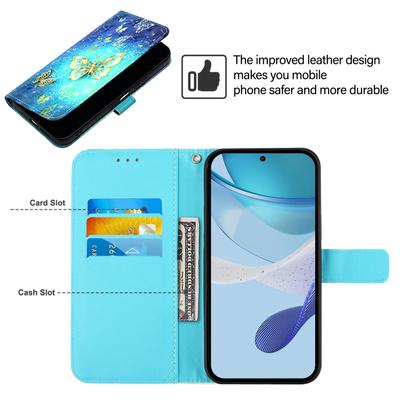 For Samsung Galaxy M55 5G/C55 5G/F55 5G Leather Case Pattern Printing Wallet Stand Mobile Cover with Strap