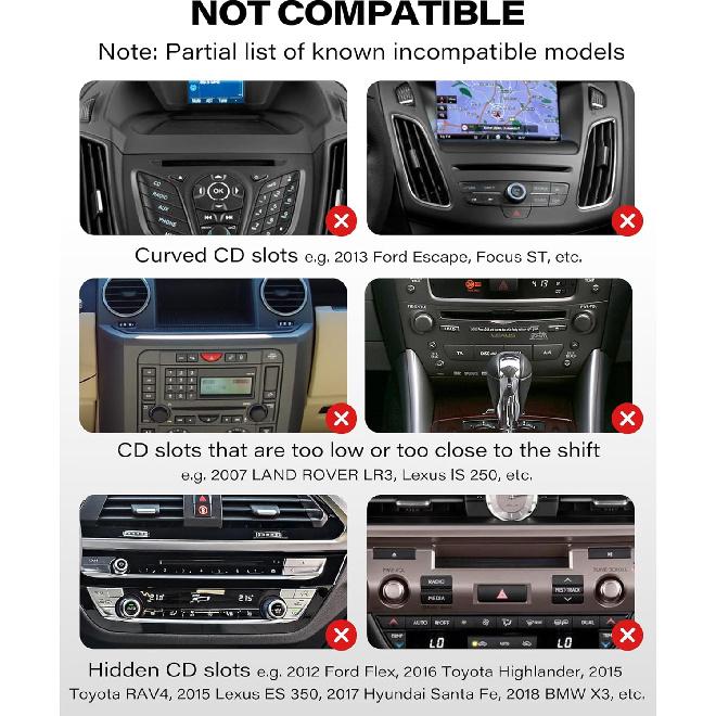 1Zero for MagSafe CD Phone Holder for Car, Foldable Longarm CD Phone Mount