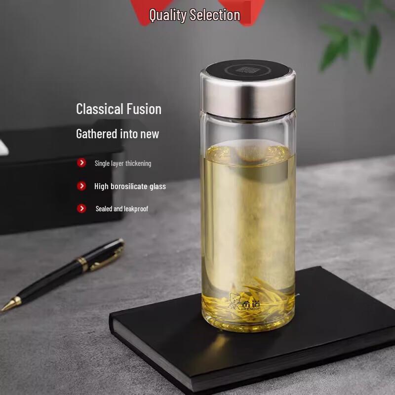 

Heenoor Single Layer Borosilicate Glass Cup 410ml