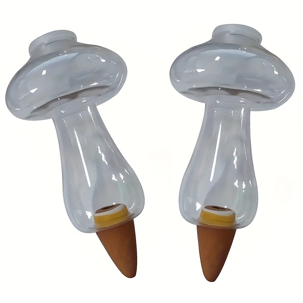 

2pcs Mushroom Self-Watering Globes, Featuring an Easy-Fill Top Opening, Maintain Optimal Moisture Levels Without Constant Monito