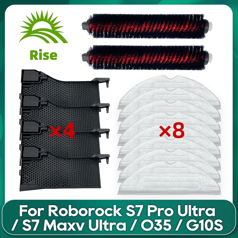 Kompatibel für Roborock S7 Maxv Ultra / S7 Pro Ultra/ O35 / G10S Hochgeschwindigkeits-Wartungsreinigungsbürste Tankfilter-Zubehör