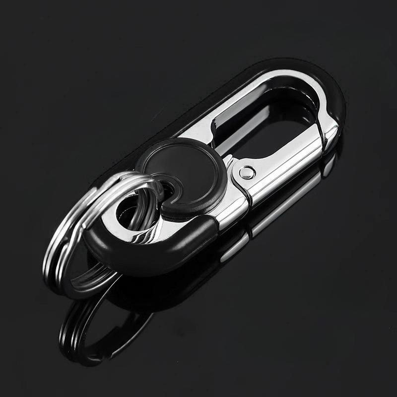 1 Pezzo Portachiavi Doppio Anello Porta Chiavi da Business Moda Uomo Portachiavi Regalo Fibbia Chiave in Metallo Styling Auto Accessori Auto