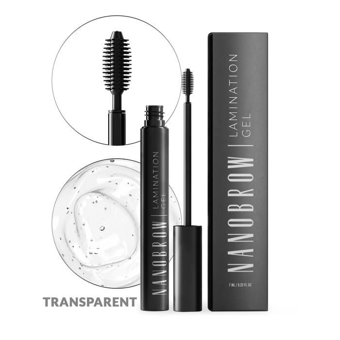 Gel pour sourcils - NANOBROW - Lamination Gel Transparent - Gel clair - Sourcils bien dessinés - Texture légère