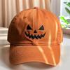 Halloween Ghost Hat for Women Men Halloween Pumpkin Embroidery Baseball Cap for Fishing Camping Picnic Beach Family Outings