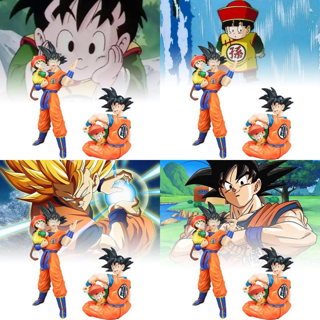 Impressive Pvc Dragon Ball Super Saiyan Gohan Father Son Anime Figure 30cm Height