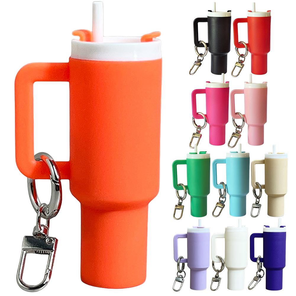 Portachiavi Mini Tazza Portachiavi Carino Bicchiere Portachiavi Portabalsamo Labbra Portachiavi Mini Ciondolo Portachiavi per Accessori Borraccia Stanley