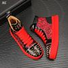 Fashion New Red Sports Thick Sole Men Casual Personality Loafers Korean Version Riveted Casual Shoes