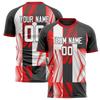 Přizpůsobené Fotbalové Tričko s Názvem Týmu a Číslem Personalizované DIY Kulatý Výstřih Černé Sportovní Trička Volné Rychleschnoucí Týmové Uniformy