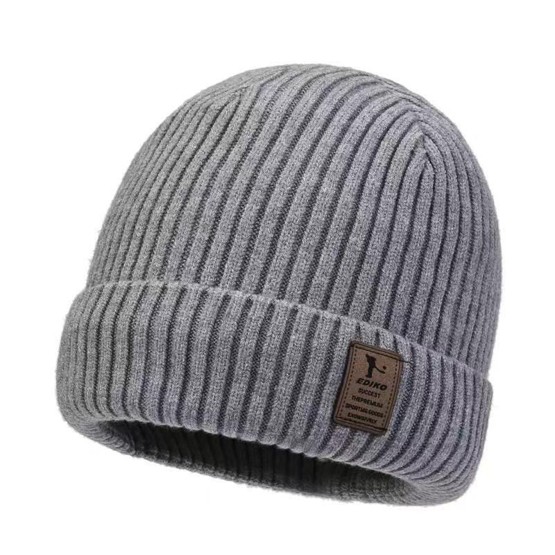 Hat winter cold-proof knitted hat fleece thickened warm men's wool hat cotton hat winter riding windproof cold hat