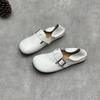 Fashion GKTINOO Genuine Leather Round Toe Soft Soled Loafers Summer 2025 New Versatile Soft Cowhide Flat Women's Shoes