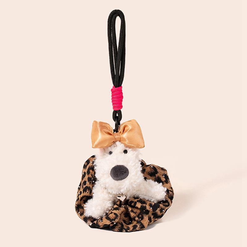 Cute West Highland Terrier Puppy Plush Keychain Bag Charm Gift for Girls