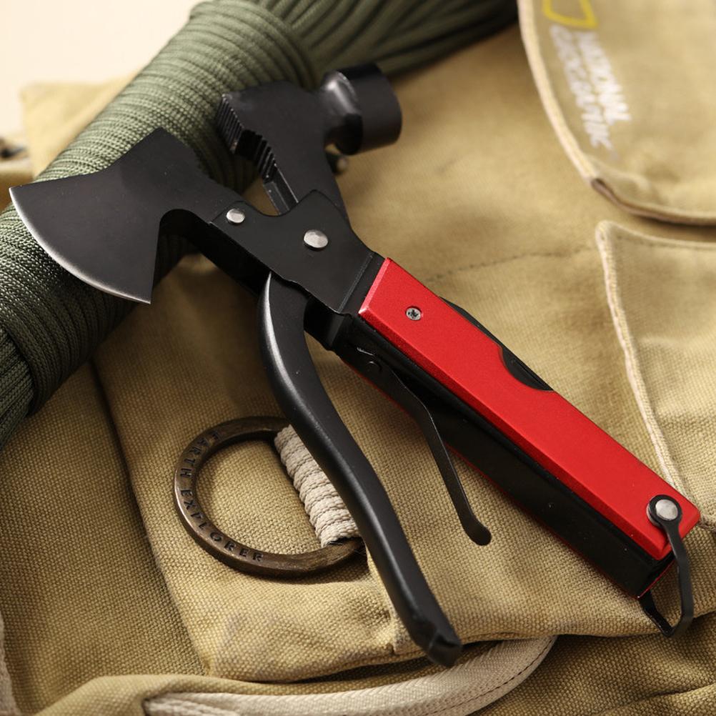 Multifunctional Tactical Axe Hammer Stainless Steel Outdoor Survival Tool MT 6057R