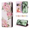 Portfel Kwiatowy Skórzany Etui na Telefon dla For Samsung Galaxy S25 FE S25 Edge S25 Ultra S24 Ultra S24 Plus S23 Ultra S23 S22 S21 Pokrowiec