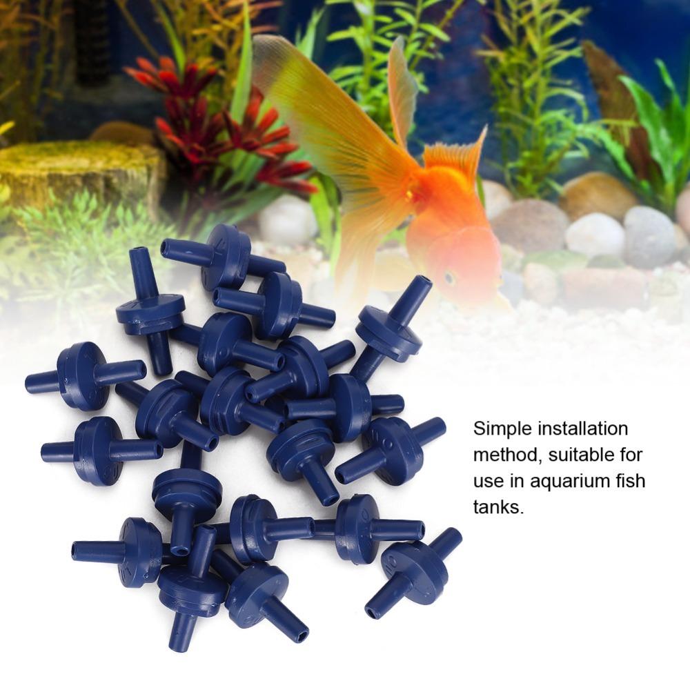 

20Pcs Set Blue Check Valve Plastic Air Pump Check Valve Durable Aquarium Check Valve Fish Tanks