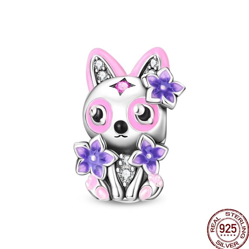 New Original Copper Elephant Cat Game Charms Bead Flower Baby Beads Fit 3Mm Bracelet Diy Jewelry Gifts For Women