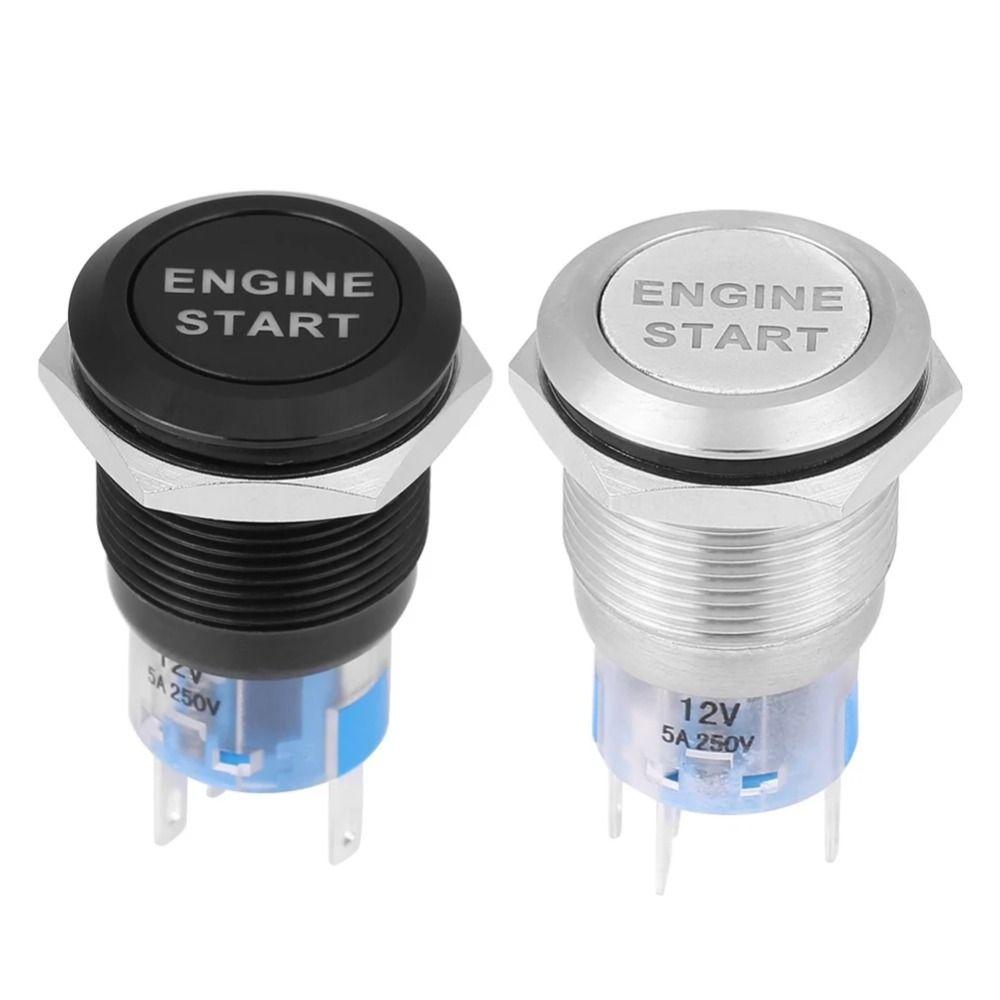 12V Waterproof Ignition Starter Switch Zinc-Aluminium Zinc Zinc Alloy Horn Button Switch  Motorcycle Use