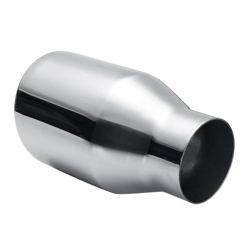 Exhaust Dual rectangle Rolled Angle Slanted Exhaust Muffler Tip Pipe
