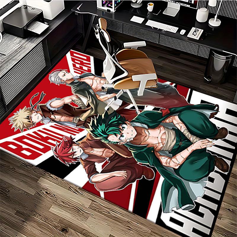 1pc Boku No Hero Academia Chair Mat, Office Rug, Non-Slip Carpet for Desk, Suitable for Home Decor, Living Room, Bedroom, Game Room, Birthday Gift, Al