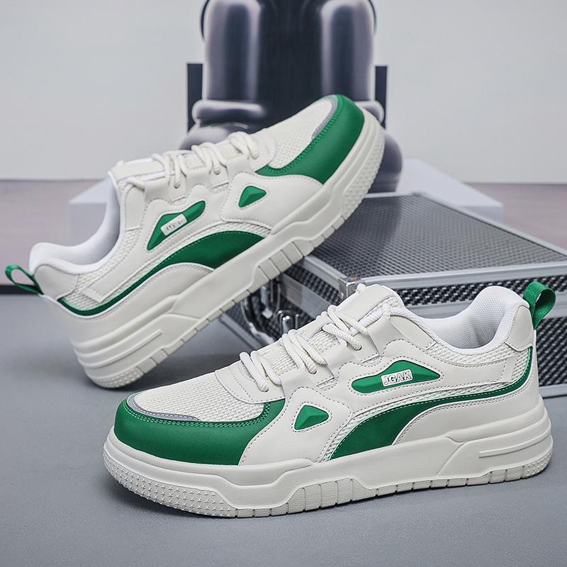 Fashion Sports Shoes, White Shoes, Mesh Breathable Board Shoes, Solid Color Invisible Height Increasing Shoes, All Season Shoes