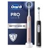 Oral-B Pro Series 1 Lot De Deux, Brosses À Dents Électriques Rose Et Noire, 2 Brossettes, Conçue Par Braun
