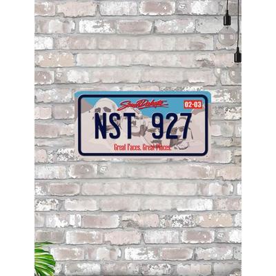 South Dakota USA Car License Plate Metal Sign 15x30cm, American State Wall Decor Souvenir