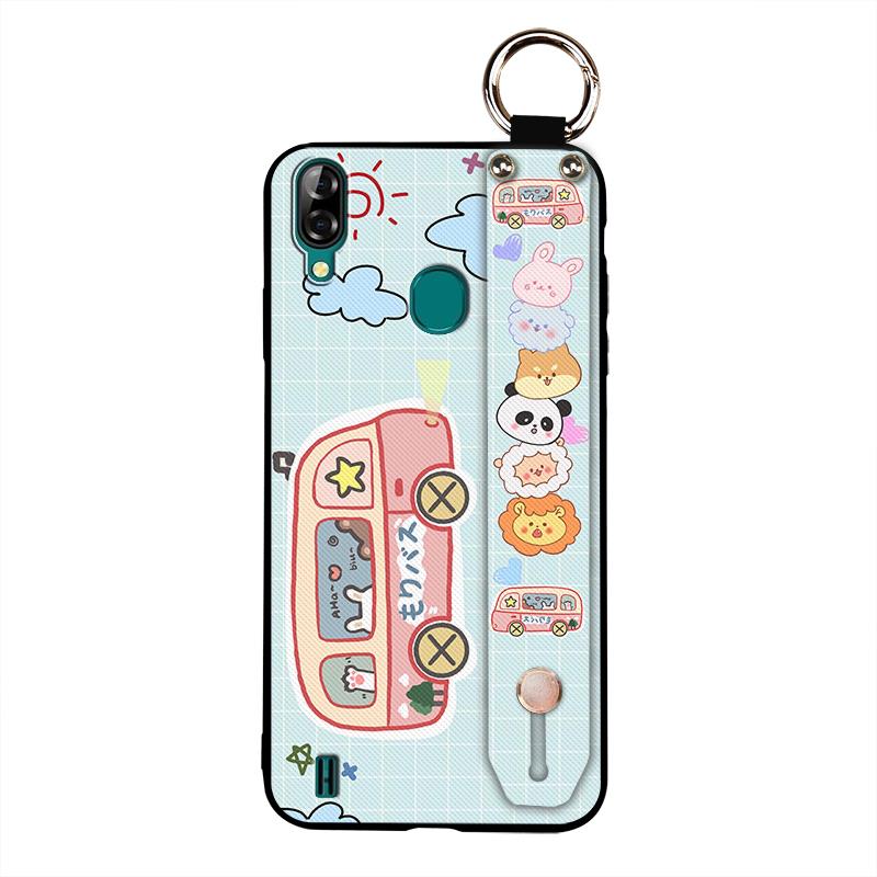 Cute Wristband Phone Case For Blackview A60 Pro Silicone Soft Case Durable Kickstand Shockproof Fashion Design Anti-dust