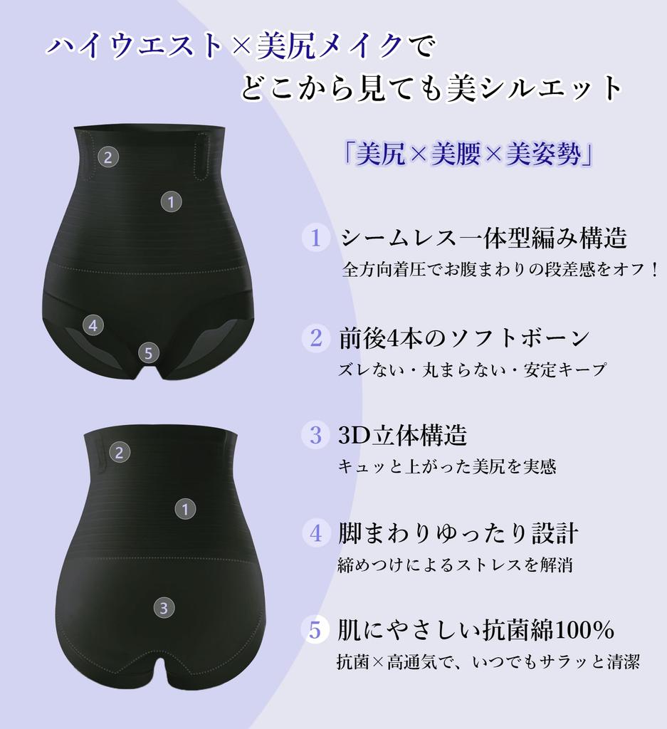 High Stomach To the Touch 3 In X Stomach Support X Pelvic and Compression Summer Set of 2 [SHUIII] Girdle, Waist, Shorts, Women's Shapewear, [Cool &