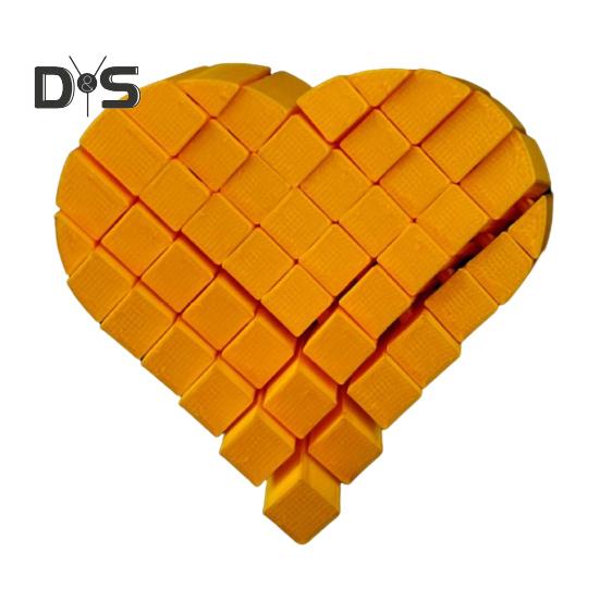 

Сердце Fidget Toy 3D Printed Pixel Heart Sensory Toy Портативный гаджет для снятия стресса Heart Fidget Toy Подарок для женщин, мужчин, взрослых и детей 1pc золотистый