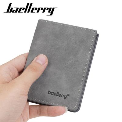 Billeteras Cortas para Hombre Casual PU Cuero Bifold Tarjetero Diseño Vintage Mini Monedero