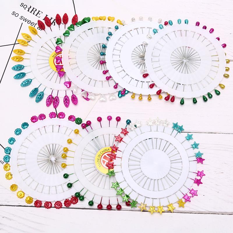 30Pcs/Set Colorful Heart Leaf Star Shawl Hijab Pins Abaya Scarf Brooches Jewelry