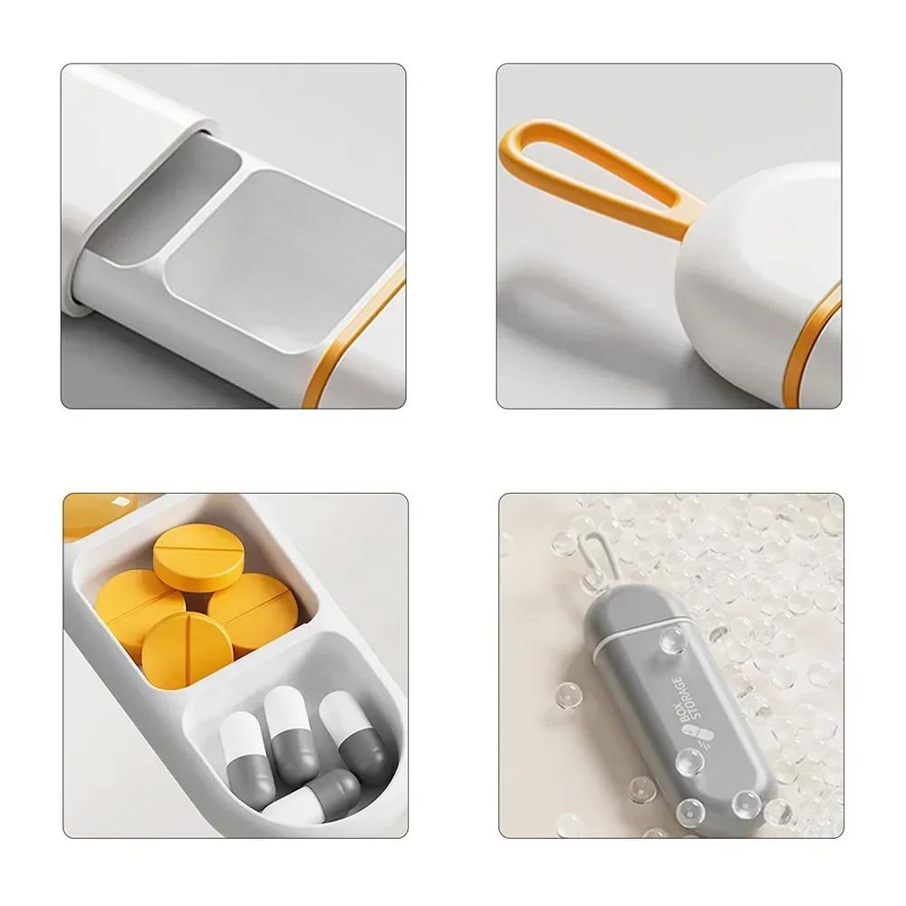 3-Compartment Pill Box - Portable Daily Organizer, Travel Medicine Container, Moisture-Proof Pill Case