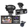 8MP WiFi-Equipped Dash Cam with 3 Cameras (1080P+1080P), 360° Omnidirectional Protection, Night Vision, Voice Commands, Front and Rear Cameras, Ultra-