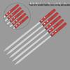 Stainless Steel Flat BBQ Skewers with Wooden Handle