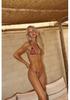 Bohemian Style Bikini Set with Metal Accents - European & American Three-Piece Beach Swimwear
