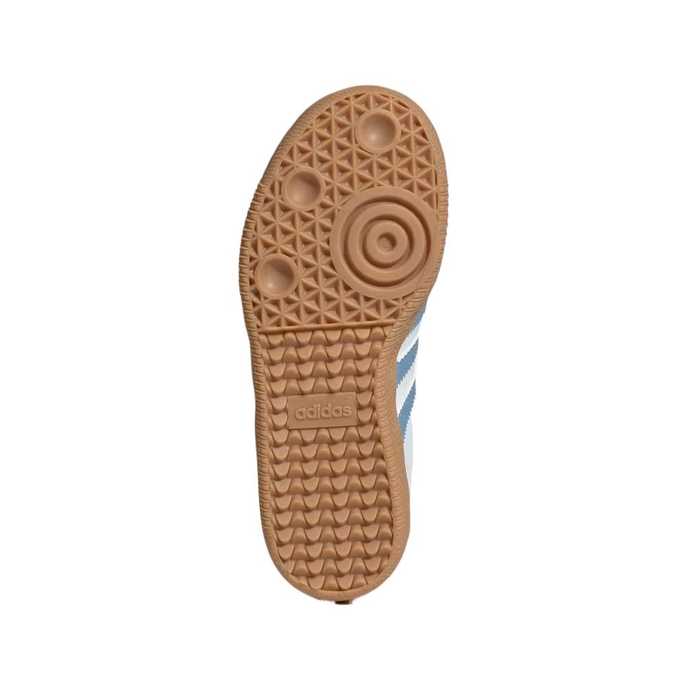 Adidas Originals Samba Og Leather Comfortable Soft Versatile Fashion Low-Top Kids Sneakers Kids Sneakers Cloud-White Gray Blue JQ2828