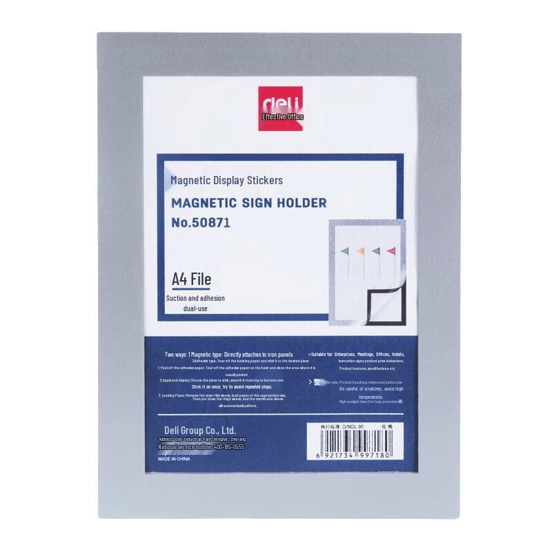 Deli 50871 Magnetic Display Whiteboard