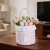 Empty Design Bunny Bucket Pom-Pom Tail Rabbit Basket Children Easter Easter Bunny Basket  Kids Gift