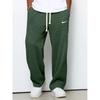Mens Loose Waffle Knit Wide Leg Jogger Pants Casual Stretch Trousers Daily Wear