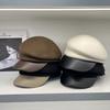 Light Board Internet Celebrity Cap Children Socialite Style Leather Along Beret Fashion Australian Wool Painter Hat
