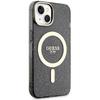 Etui do iPhone 14 Plus Guess Glitter MagSafe Czarny