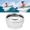 43MM 2X Aluminum Alloy Black Magnification Additional Lens for All 58MM Opening  Diameter Camera