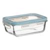 SET OF 3 GLASS CONTAINERS Snap-on Lids